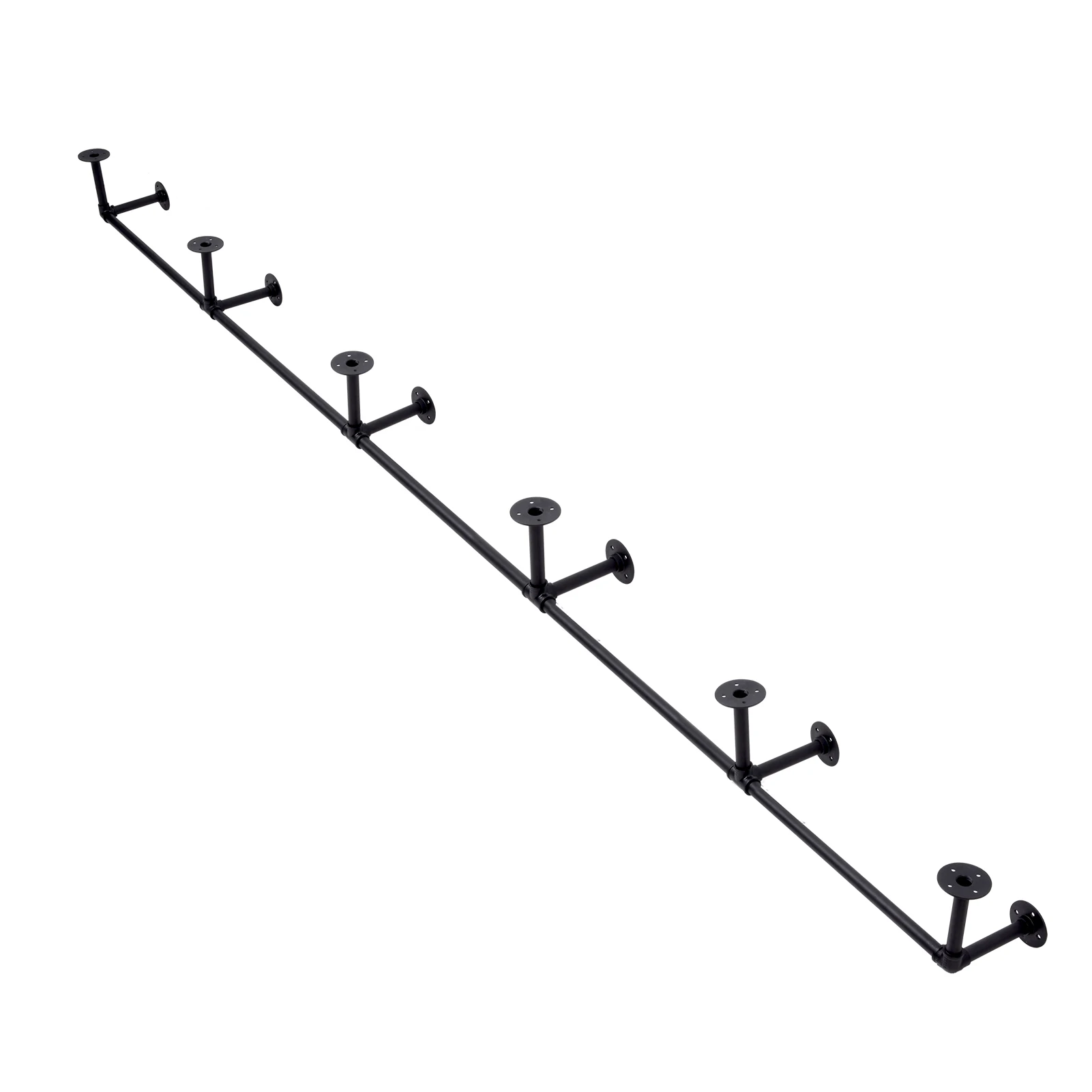 

Bar Foot Rail Kit Industrial Iron Pipe Railing Complete Kit Heavy Duty Tubing Handrail Hardware