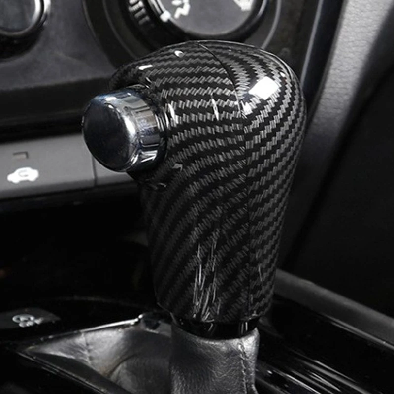 N29R_for Honda HRV Vezel 2014-2020 ABS Carbon Fiber Gear Shift Knob Cover