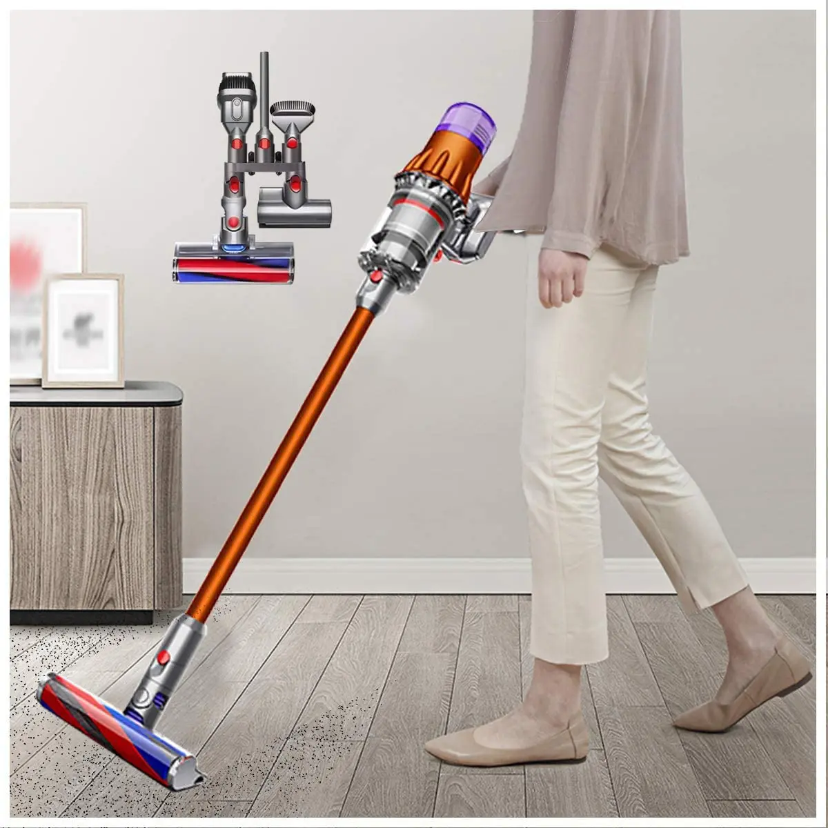 A02V-Насадки для запасных частей, набор инструментов, подходит для Dyson V6 V7 V8 V10 DC24 DC33 DC35 DC39 DC44, замена щетки, 4 шт.