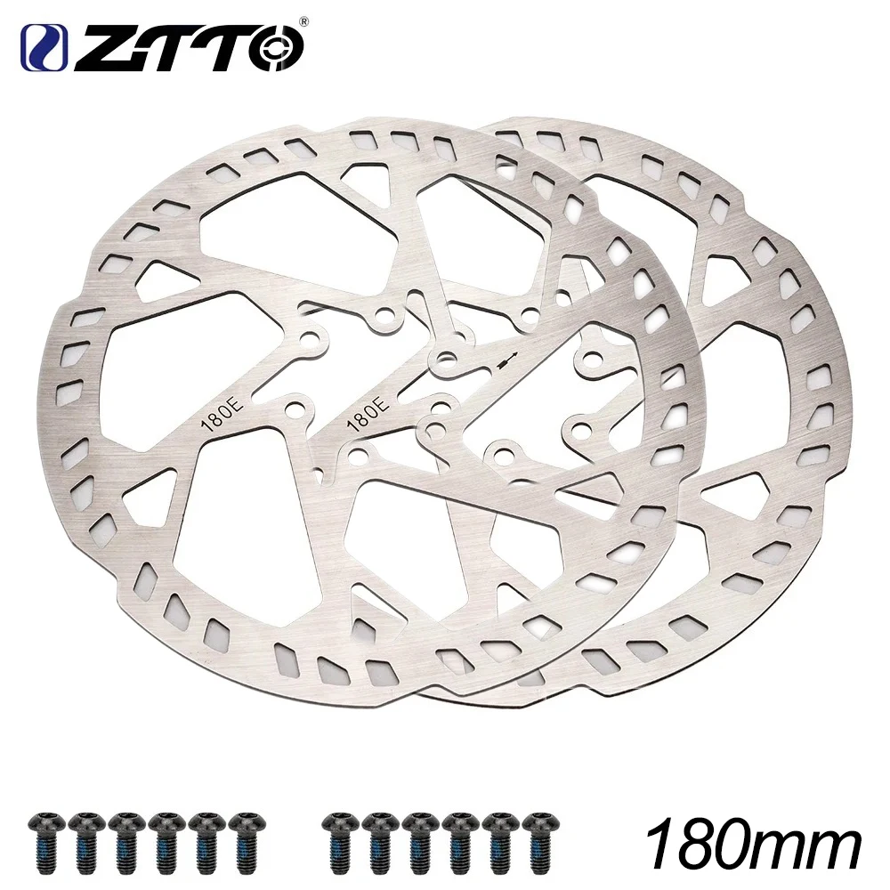 Ztto 2,3mm verdicken mtb e-bike fahrrad scheiben brems rotor edelstahl 160mm 180mm 203mm 220mm 6 schrauben naben montierte fahrrad teile