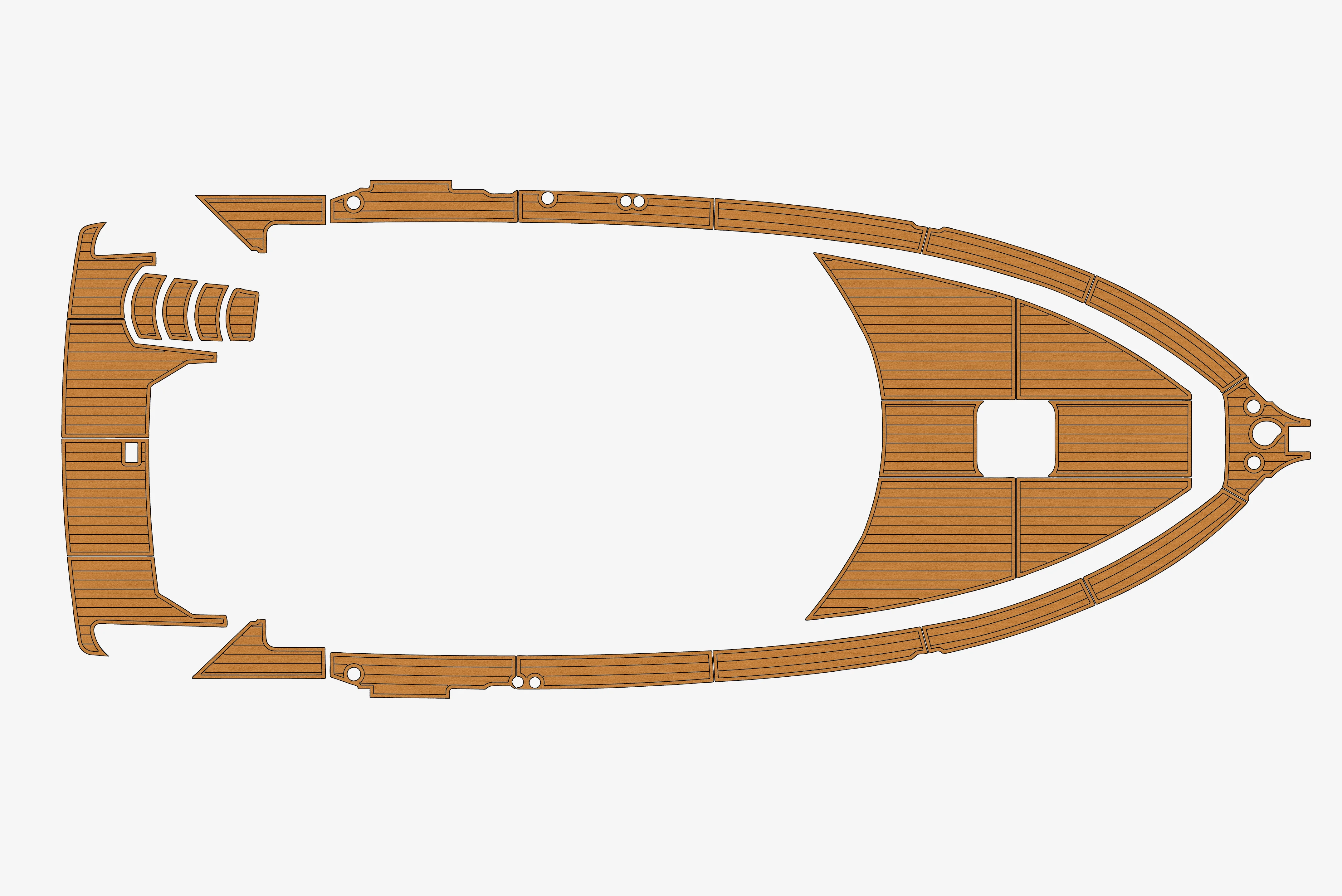 Non-Slip EVA Faux Teak Marine Mat Self-Adhesive 6mm Yacht Cockpit Pad for 1997-1998 Carver MY 355 Boat Decking Easy Install