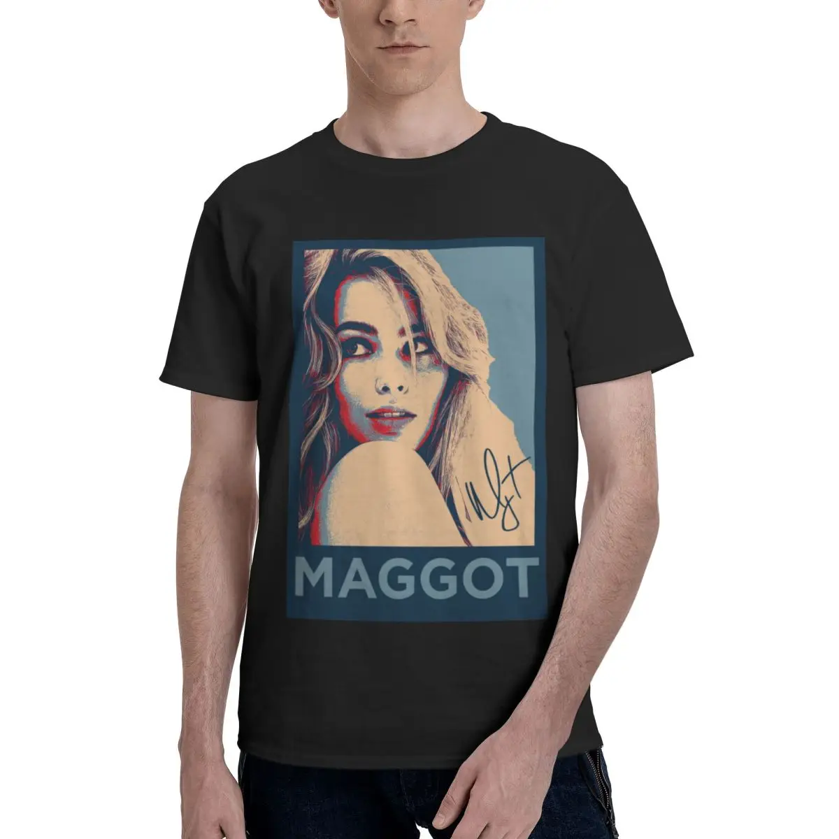 Men Margot Robbie Gifts T Shirt Vintage Cotton Men T Shirt