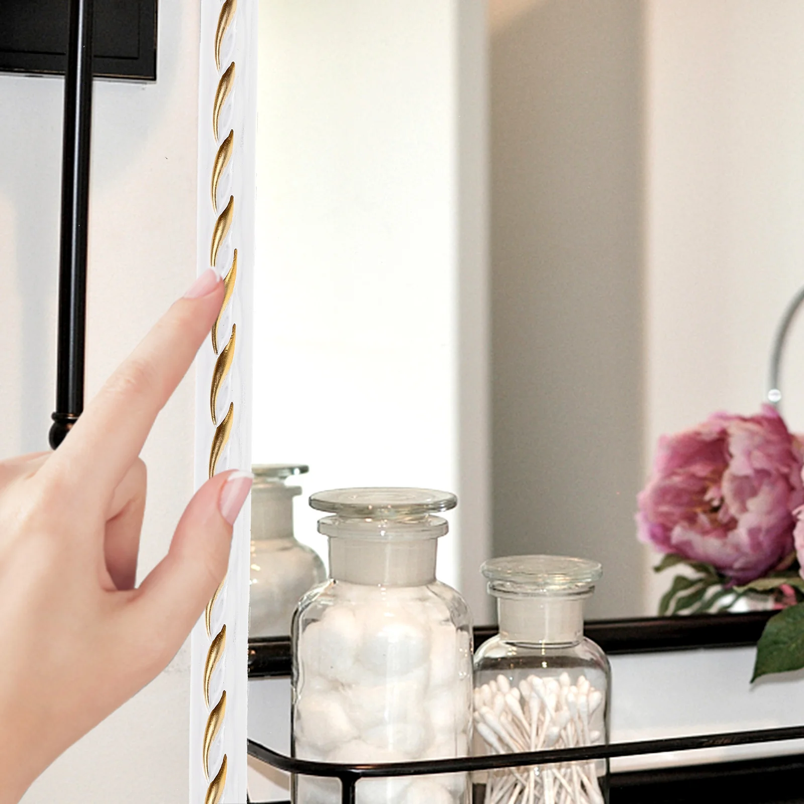 

Flexible Molding Trim Wall Decorative Edge Self Adhesive for Ceiling Furniture Bathroom Kitchen Living Room Molding Strip