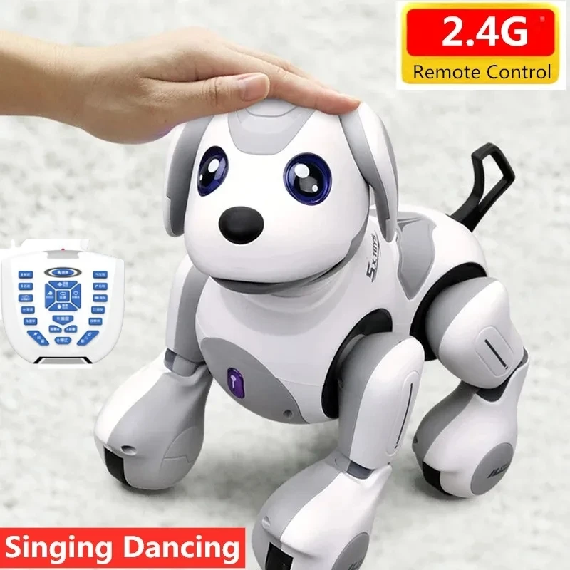 New Touch Control Gesture Sensor Pet Dog Toy Can Shake Head Speak Story Singing Dancing Walking RC Robot Dog Kid Friend Gift Boy