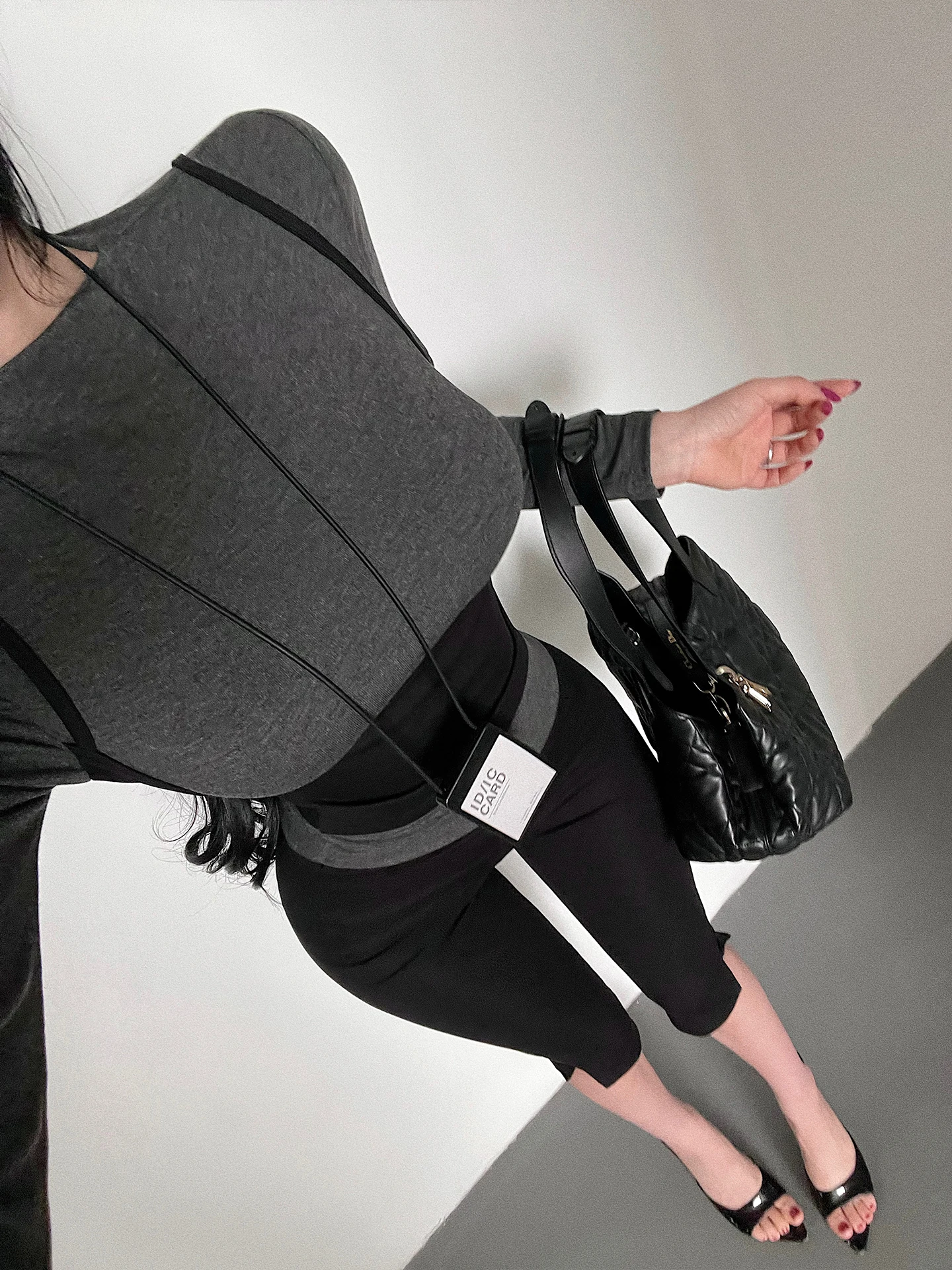 Spicy Girl Style Long Sleeve T-Shirt Women's Summer Casual Fashion Slim Fit Color Block Dummy Two-Piece Strap Top Ladies' Wear