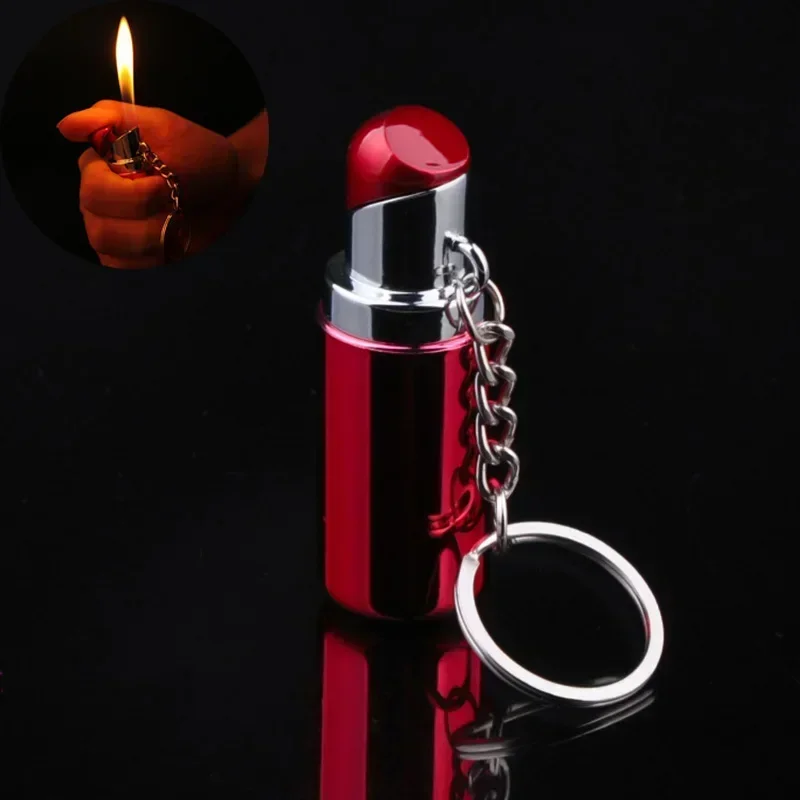 New 2026 Creative Open Fire Gas Lighter, Personality Mini Key Chain, Cigarette Accessories, Small Gift for Men