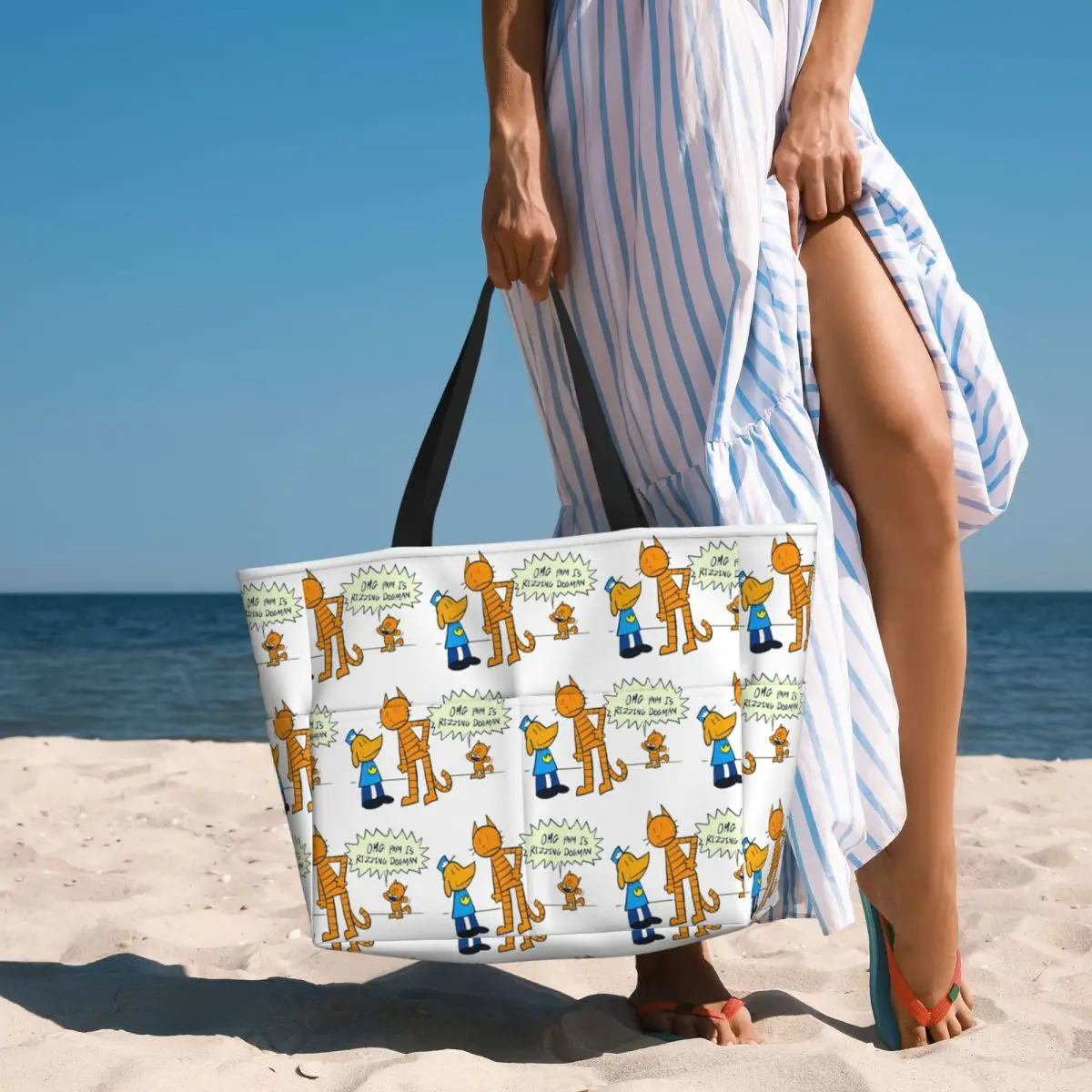 

Dog Man Lil Petey And Big Petey Fan Art Пляжная сумка Спортивная сумка для спортзала Йога Duffle Большая сумка Женская дорожная сумка Сумка для фитнеса