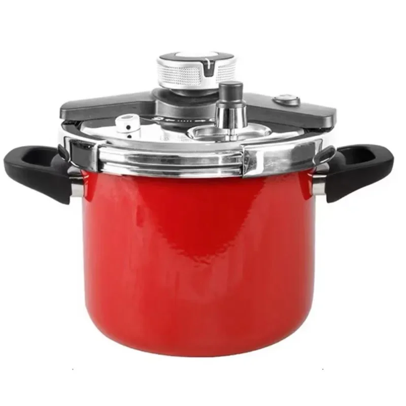 Stainless Steel Pressure Cooker and Soup Pot Set, Universal for Induction and Gas Cookers, Green Enamel, Household Use