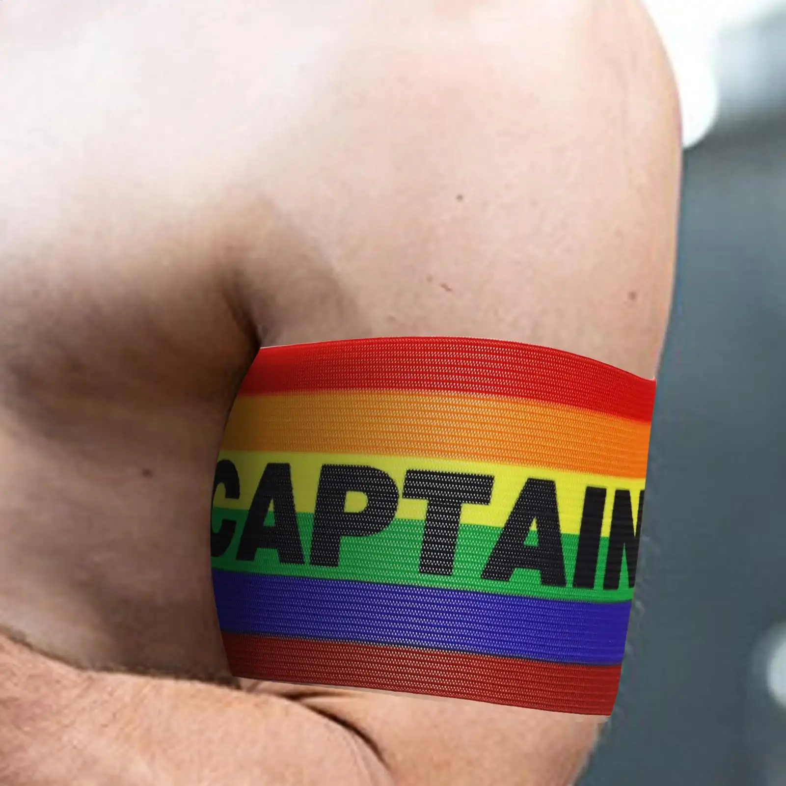 Brazalete de capitán de fútbol ajustable, correa de brazo líder transpirable para juventud y adultos, accesorio deportivo de equipo de competición de entrenamiento
