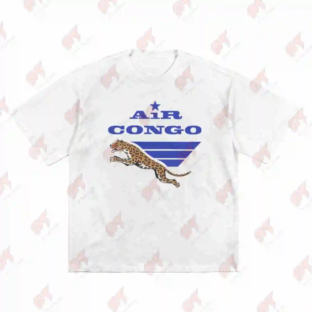 Air Congo Leopard Short Sleeve Tee 100% Cotton T-Shirt