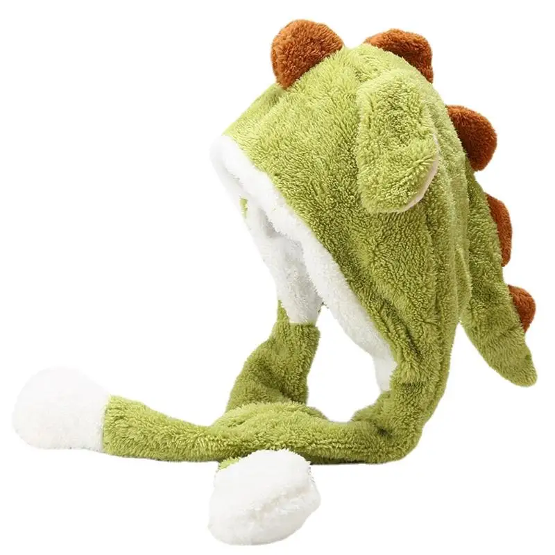 Dinosaur Plush Hat Dinosaur Animal Hat With Plush Moving Funny Plush Animal Hat Dinosaur Hat Plush Ear Hat Dinosaur For Women