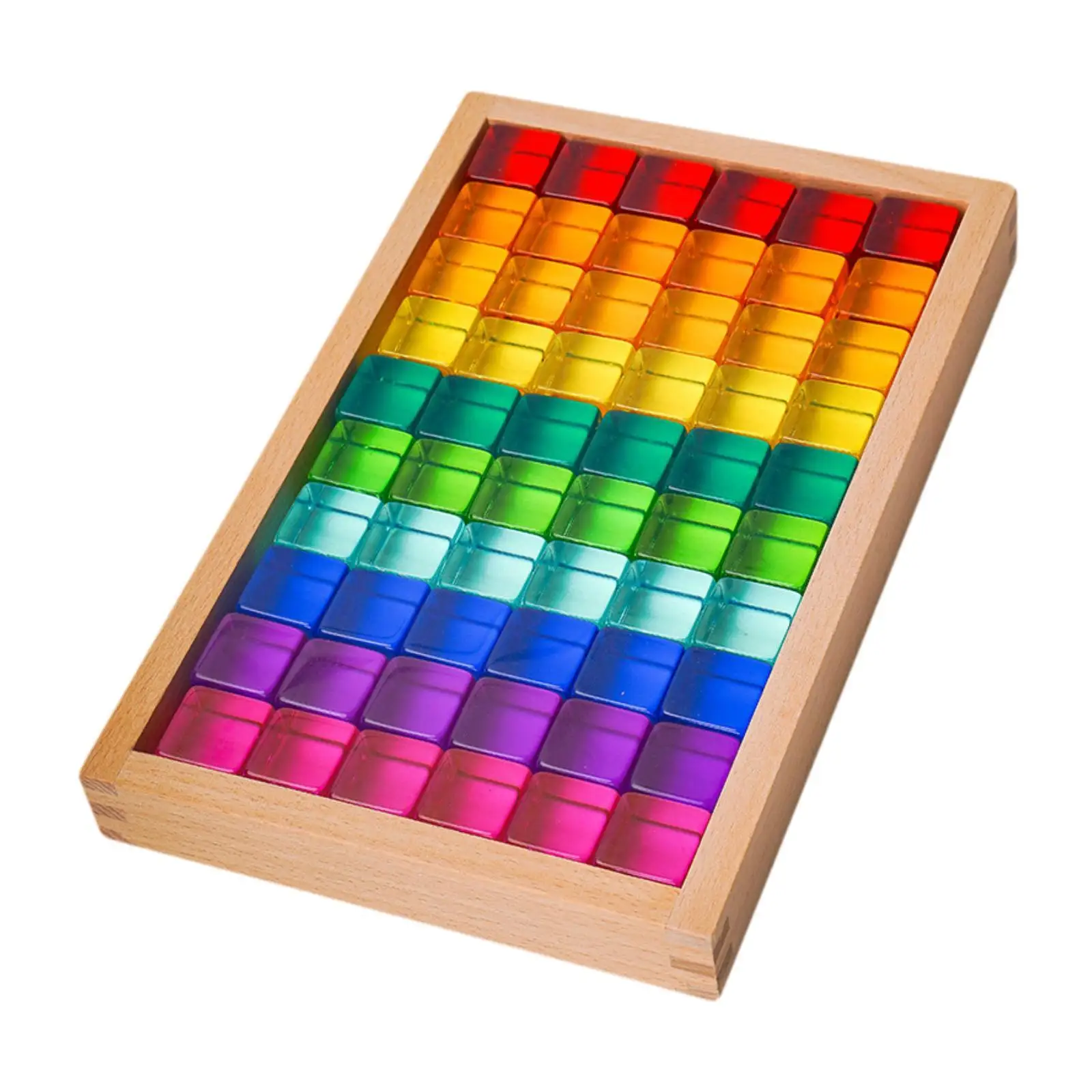 Colorful Building Blocks Collection with Wooden Storage for Boys