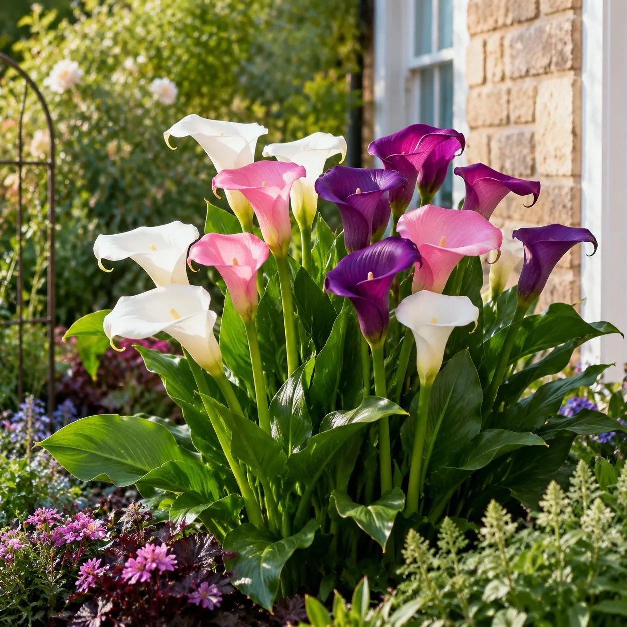 108 Semillas de Lirio de Cala de Colores Variados, Elegantes Flores para Macetas de Interior y Exterior, para Jardín, Patio y Exhibición de Flores Cortadas