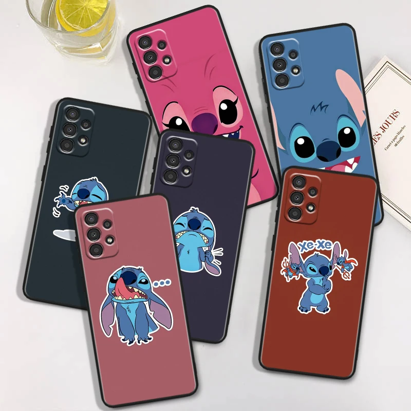 Disney Stitch For Samsung Galaxy A91 A81 A71 A51 A42 A31 A21S A12 A11 A04 S E A02S A01 Core Black Phone Case