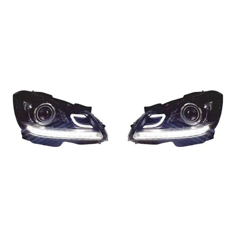 

Auto Head Lamps Car Headlights For Mercedes Benz C-Class W204 Upgrade to C63 AMG LED 2011-2014