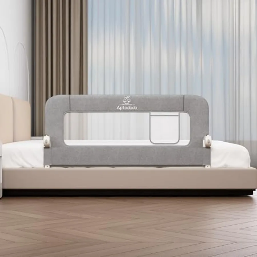 

Улучшенные защитные бортики для детской кровати 47 дюймов с U-образным основанием, обеспечивающие большую устойчивость и безопасность, подходят для кроватей размеров Twin, Full, Queen.