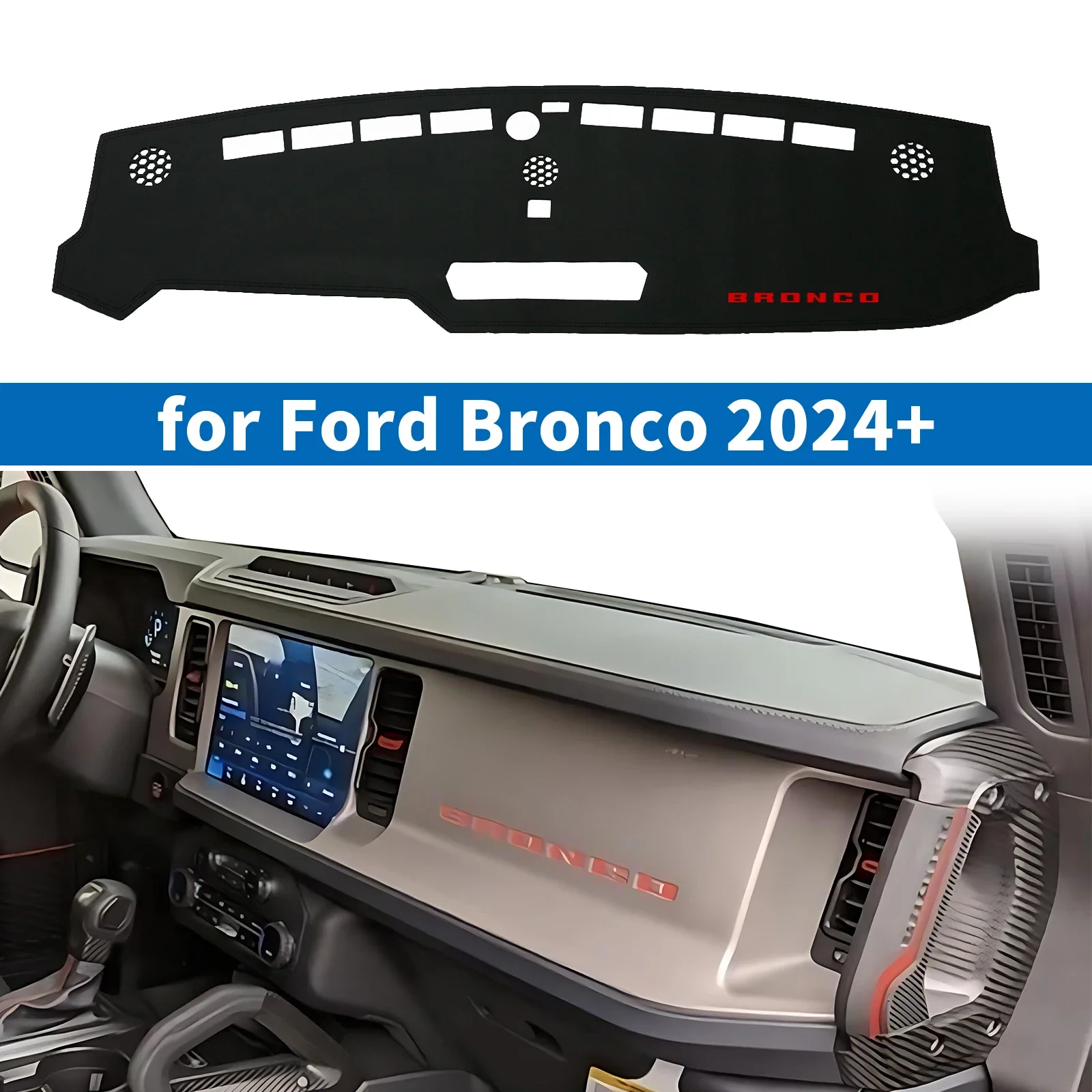 

Коврик на приборную панель для Ford Bronco 2024-2026: Защитный коврик-накладка от солнца, аксессуары для приборной панели