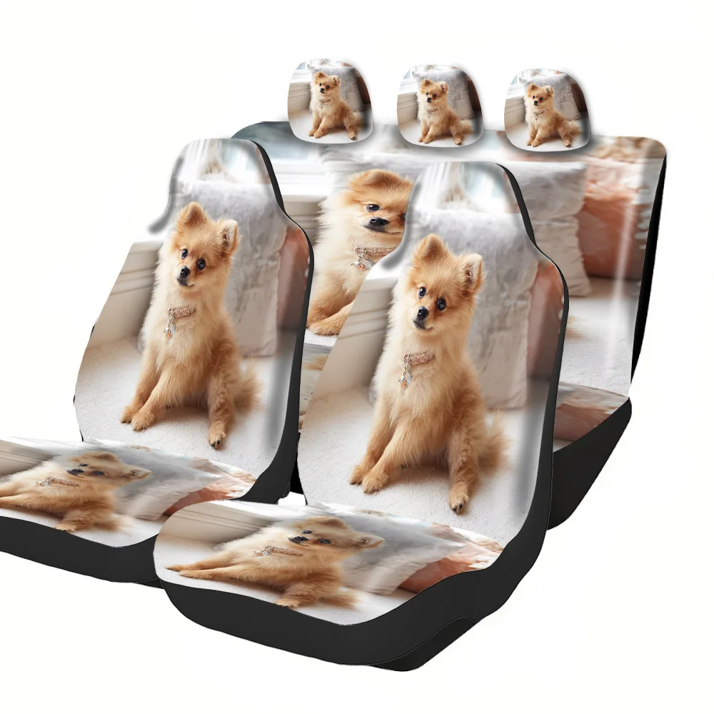 Car Seat Covers - Halloween Christmas New Year Easter Lucky Gift For Friends Premium Small Dog Sitting Window Area Fit For Cars