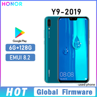 HONOR Y9-2019 Smartphone Global Firmware 6.5-inch EMUI 8.2 Front Camera 16M Battery 4000 mAh CPU Haisi Qilin 710 used phone