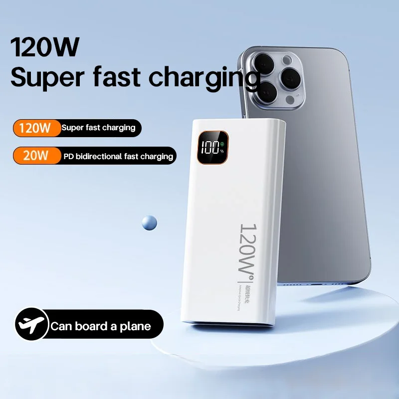 Xiaomi 120 واط قوة البنك 50000 مللي أمبير قدرة عالية شحن سريع Powerbank شاحن بطارية محمول آيفون سامسونج هواوي 2025