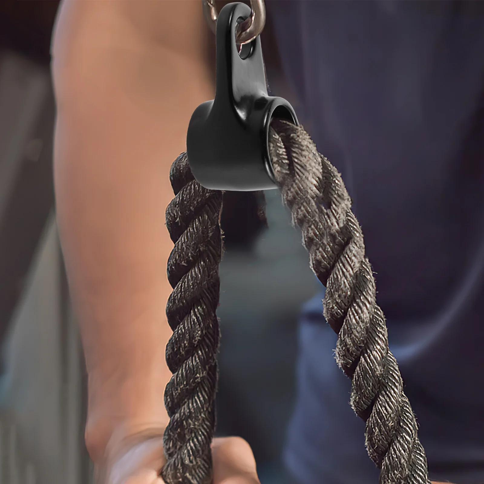 

Rope Swivel for Triceps Workouts Offering Superior Durability and Full Range of Motion - Steel Tricep Cable Attachment