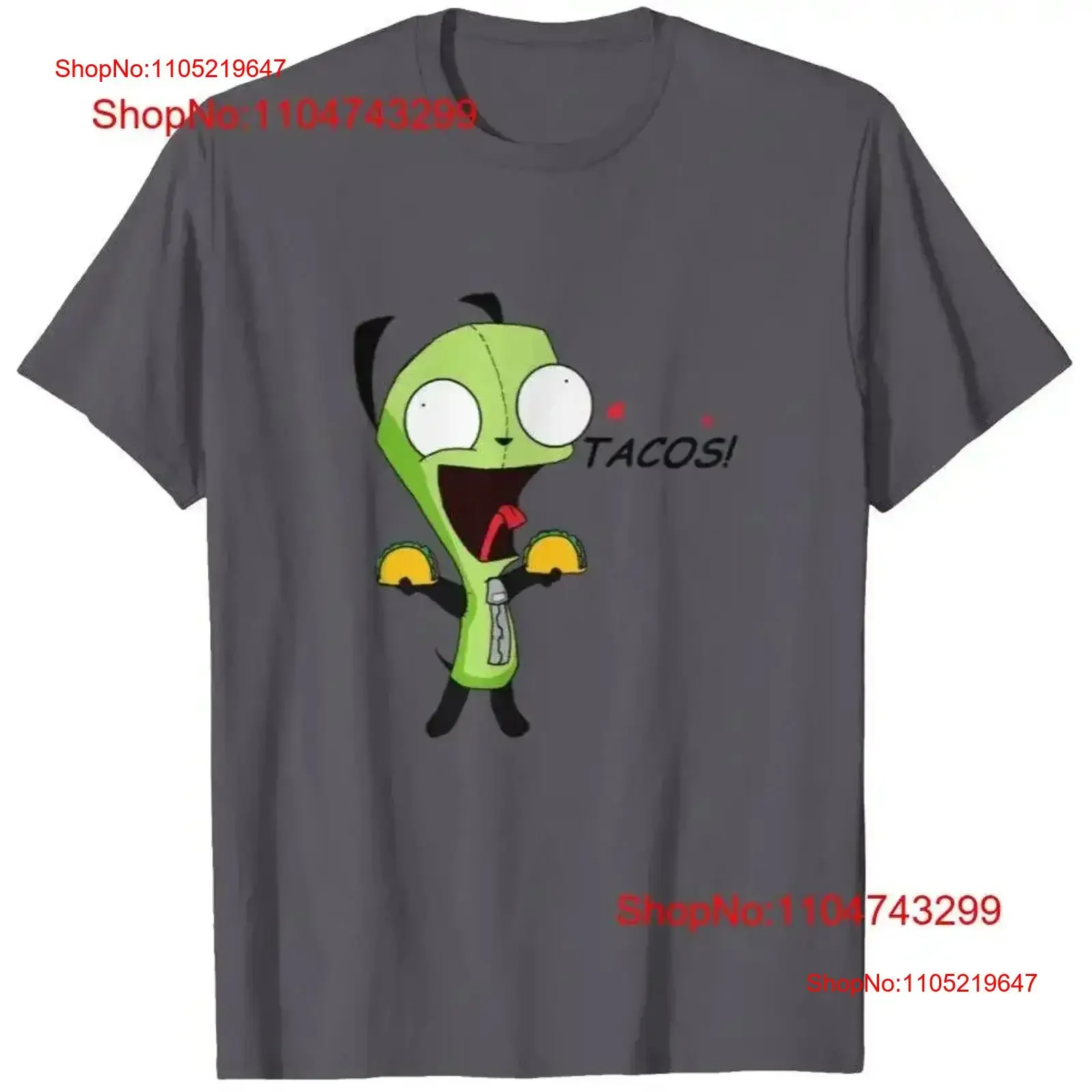 Gir Loves Tacos Invader Zim T Shirt Full Sizes S 5XL Multicolor vintage Washed designer clothes Stylish Breathable Casual