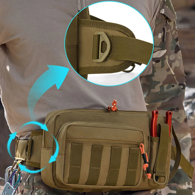 

Тактическая поясная сумка для скалолазания, приманка, уличная рыбалка, охота, верховая езда, нагрудные сумки, большая вместительная многофункциональная поясная сумка для путешествий