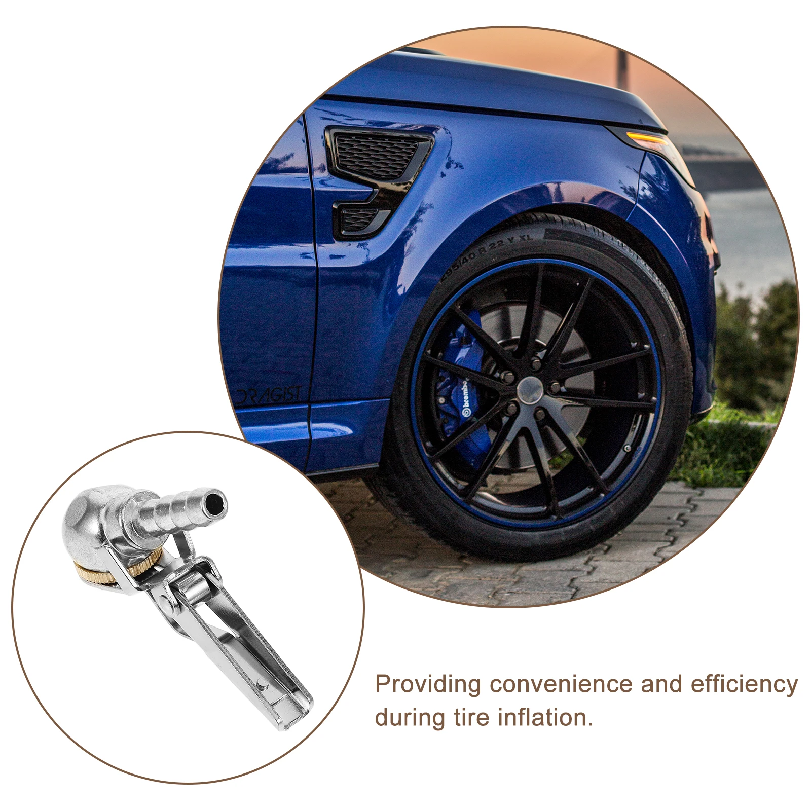 

2 Pcs Tire Air Clip on Chuck Hose Attachments Locking Compressor Inflate Parts Screw
