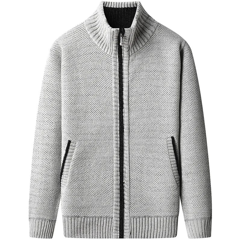 

Autumn Winter Men's Sweater Cardigan Fashion Slim Fit Sweater Jackets Men Thick Knitted Warm Cardigans Casual Knit Sweatercoat