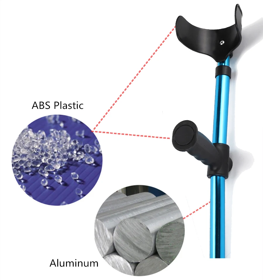 Alloy Folding Crutch Adjustable Telescopic Underarm Cane Walking Stick For Elderly Disabled Trekking Multifunction Hiking Canes
