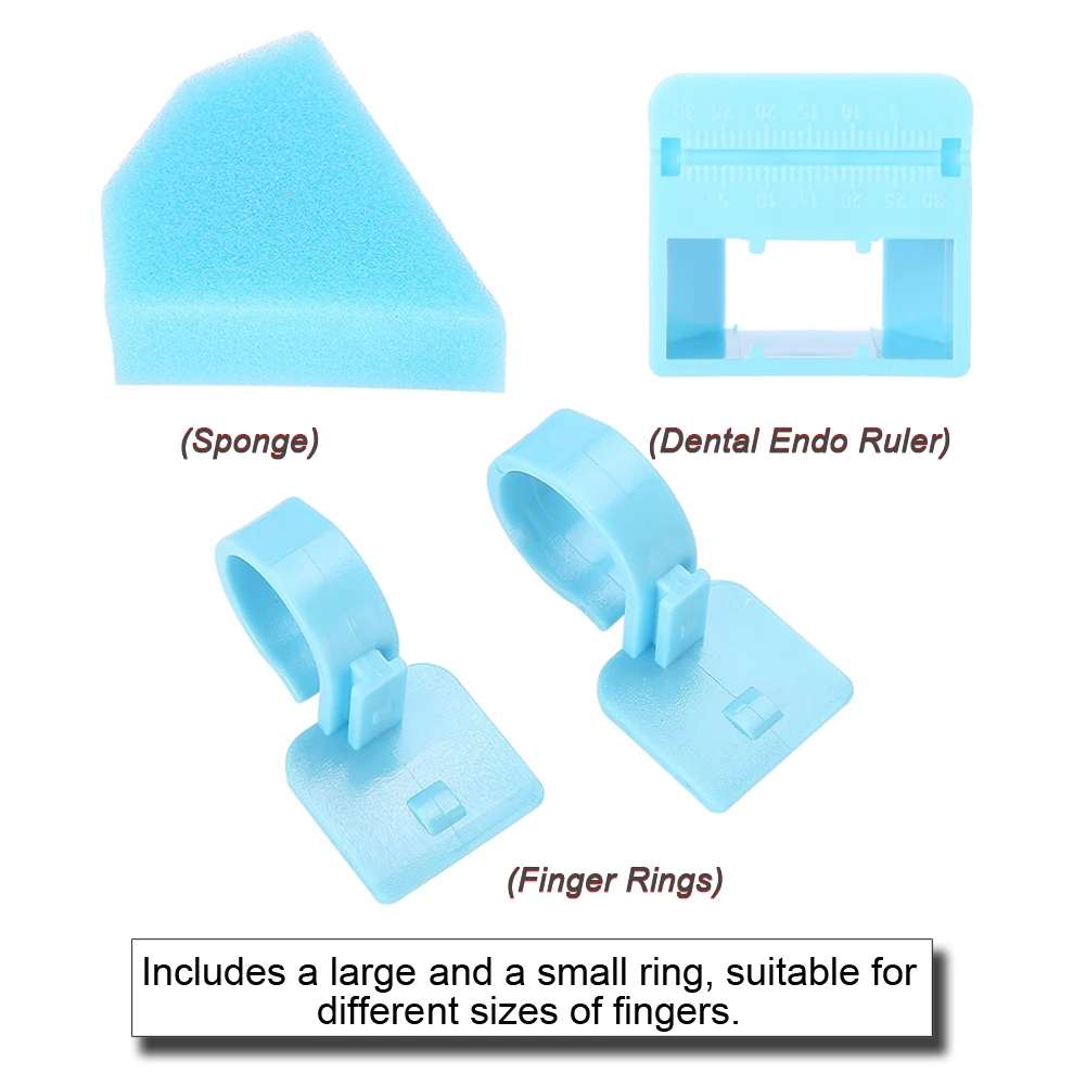 4 pz/set Dental Root Canal Treatment Endo Files righello per le dita strumenti di misurazione dentale spugna per la pulizia dentale forniture per l'igiene orale