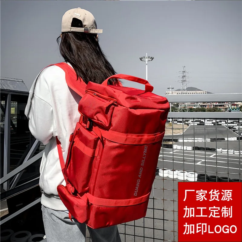 Mochila de gran capacidad para hombre y mujer, bolso deportivo de viaje al aire libre, impermeable, con separación de seco y húmedo, 2024