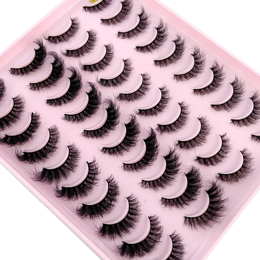 HBZGTLAD 20 pairs natural false eyelashes fake lashes long makeup 3d mink eyelashes eyelash extension mink eyelashes for beauty