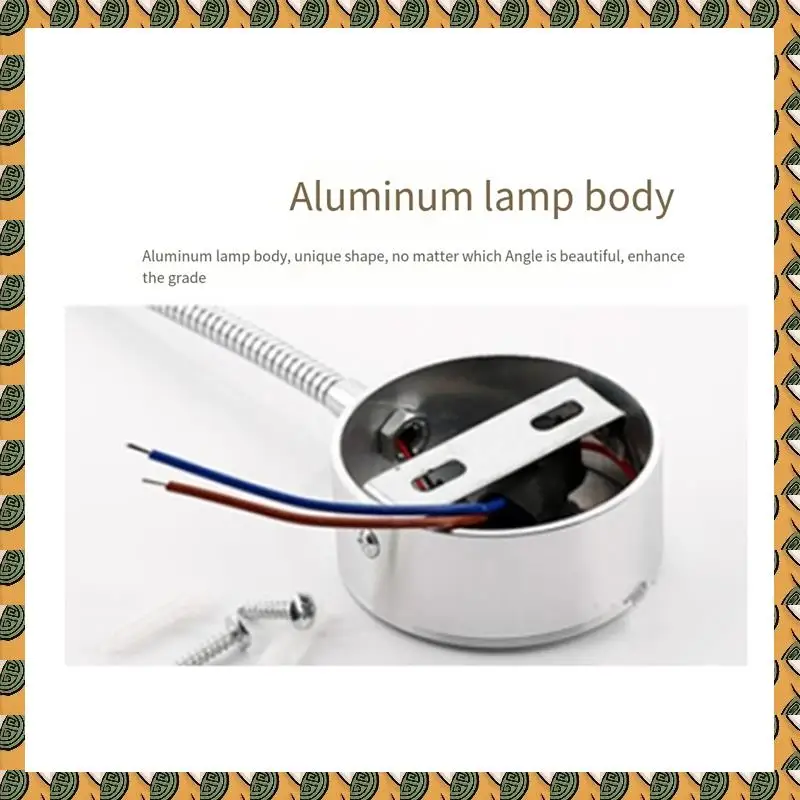 

A77I LED 3W Warm White Gooseneck Wall Lamp AC85-265V Wiring Type