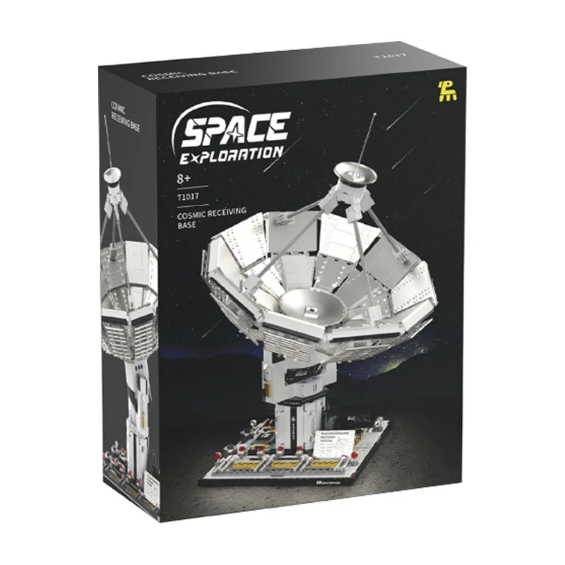 IN STOCK T1017 MOC Space Receiving Base Building Blocks Assembling Satellite Dish Model Toys for Children Christmas Gift Set