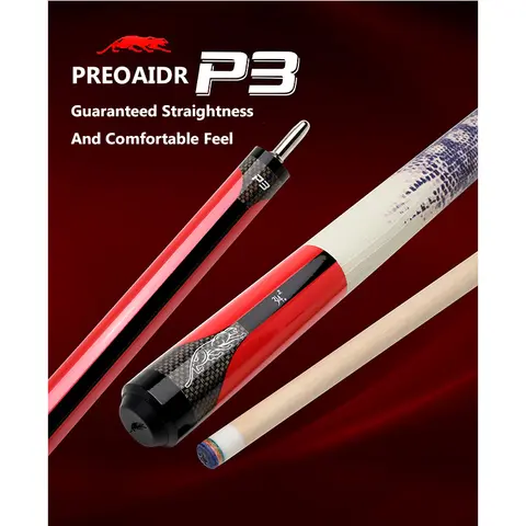하이 퀄리티 당구 큐 스틱, 가죽 랩 메이플 샤프트, P3 당구 큐, 13mm, 11.5mm, 10.5mm, 신제품