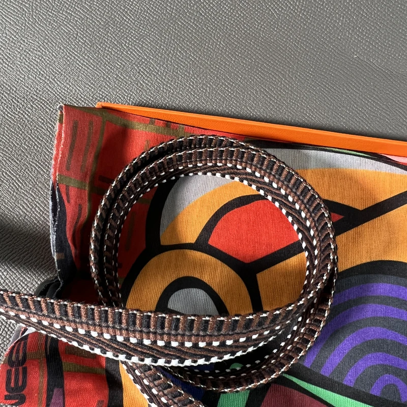 Togo Pattern Leather Woven Canvas Hot 2.5cm Wide Shoulder Strap Bag Strap for Evelyn Mini Bag Accessories DIY