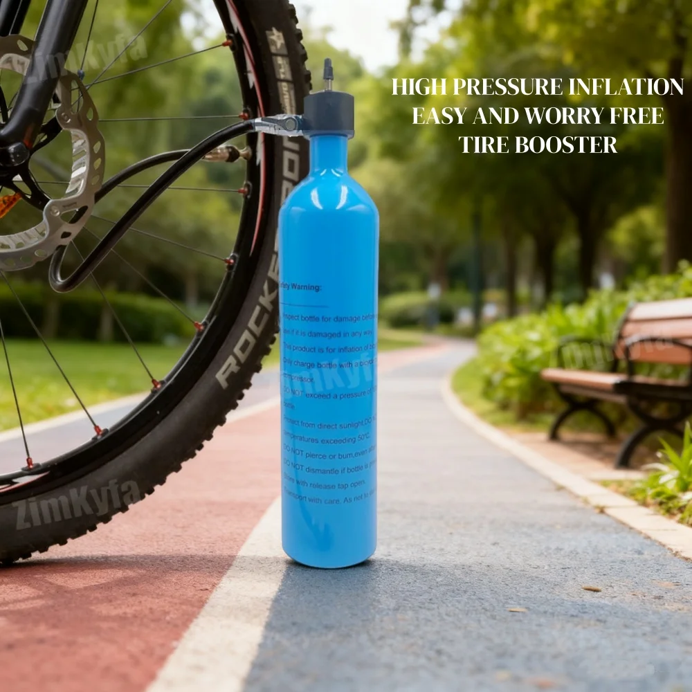 

Алюминиевый сплав 1,15 л MTB дорожный насос для накачивания шин с воздушной бутылкой, усилитель шин с клапаном, газовый баллон для велосипеда, вакуумная бескамерная шина