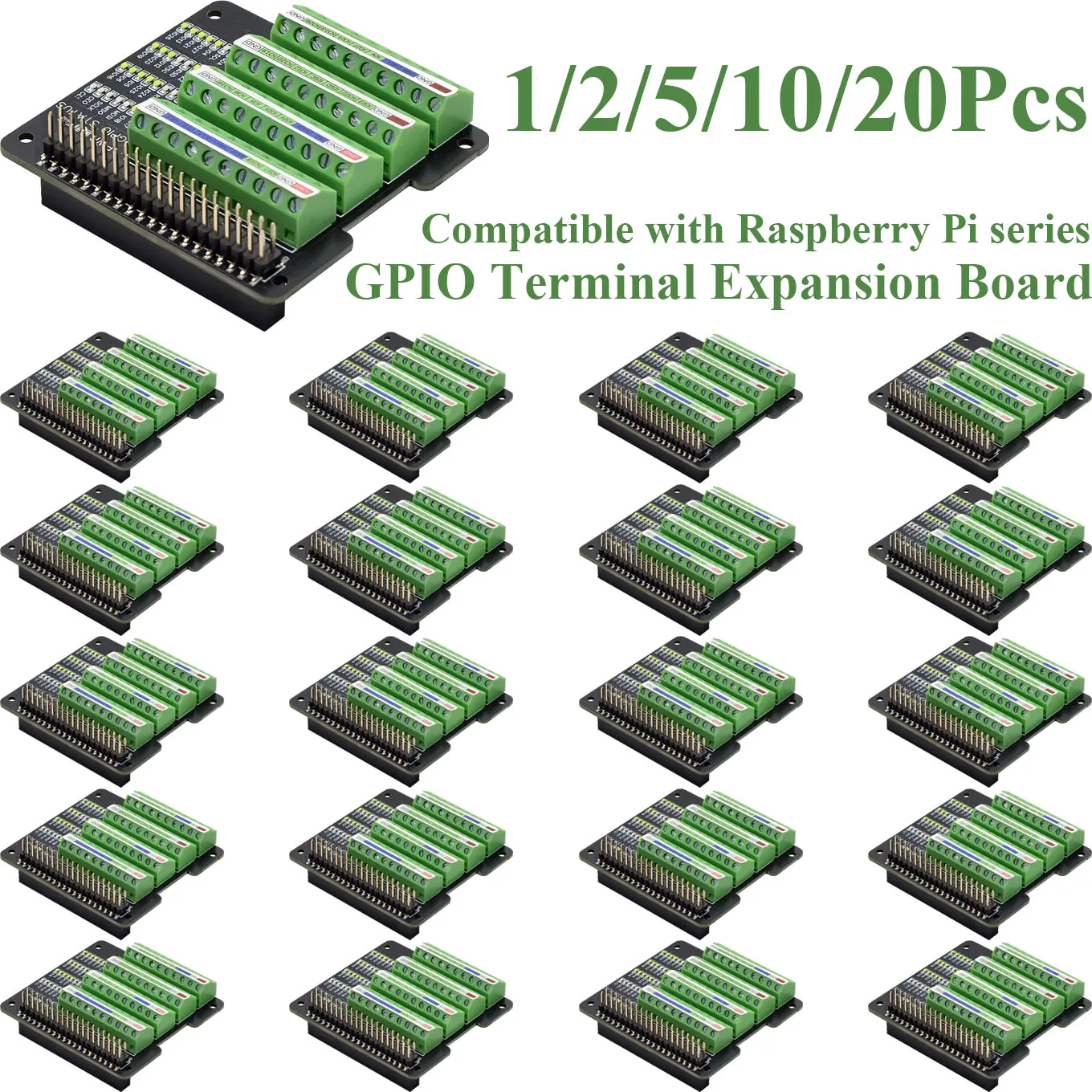 1/2/5/10/20Pcs GPIO Screw Terminal Expansion Breakout Board Compatible With Raspberry Pi Series GPIO Expansion Module