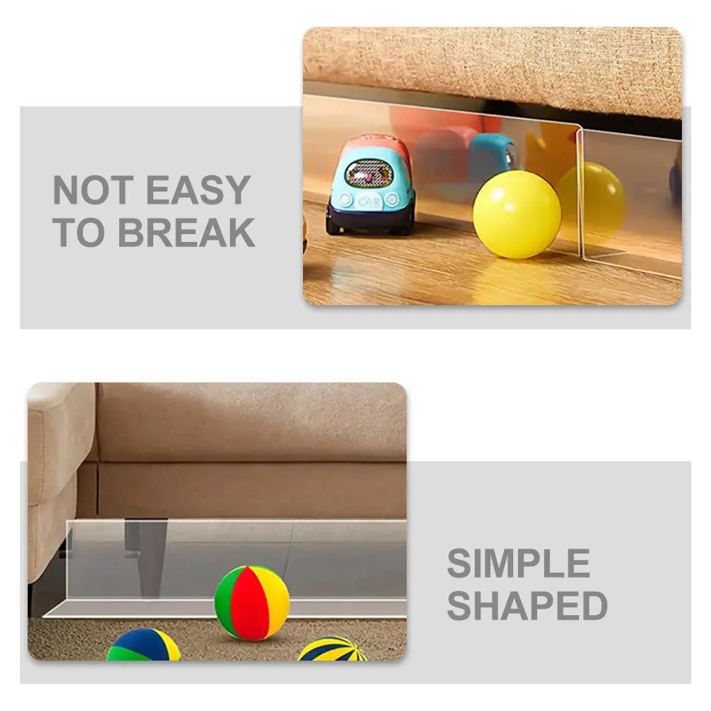 5pcs Pvc Bumper Clear Under Furniture Blocker For Bed Sofa Gaps Dust Cat Home Use Smooth Edge Multi-Functional