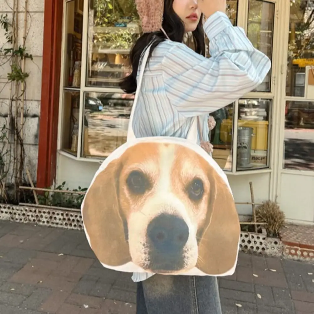 

Trendy Underarm Bag Puppy Shoulder Bag Zipper Shopping Bag Cute Beagle Bag Creative Large Capacity Dog Handbag Girls