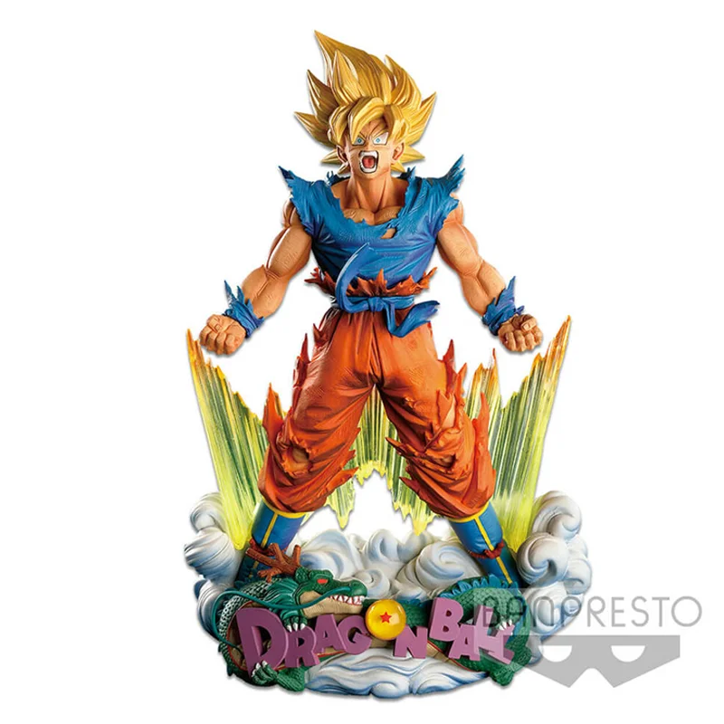 

Judai Original Banpresto Dragon Ball Z Son Goku SSJ SMSD Super Master Stars Diorama The Brush PVC Action Figure Model Toys