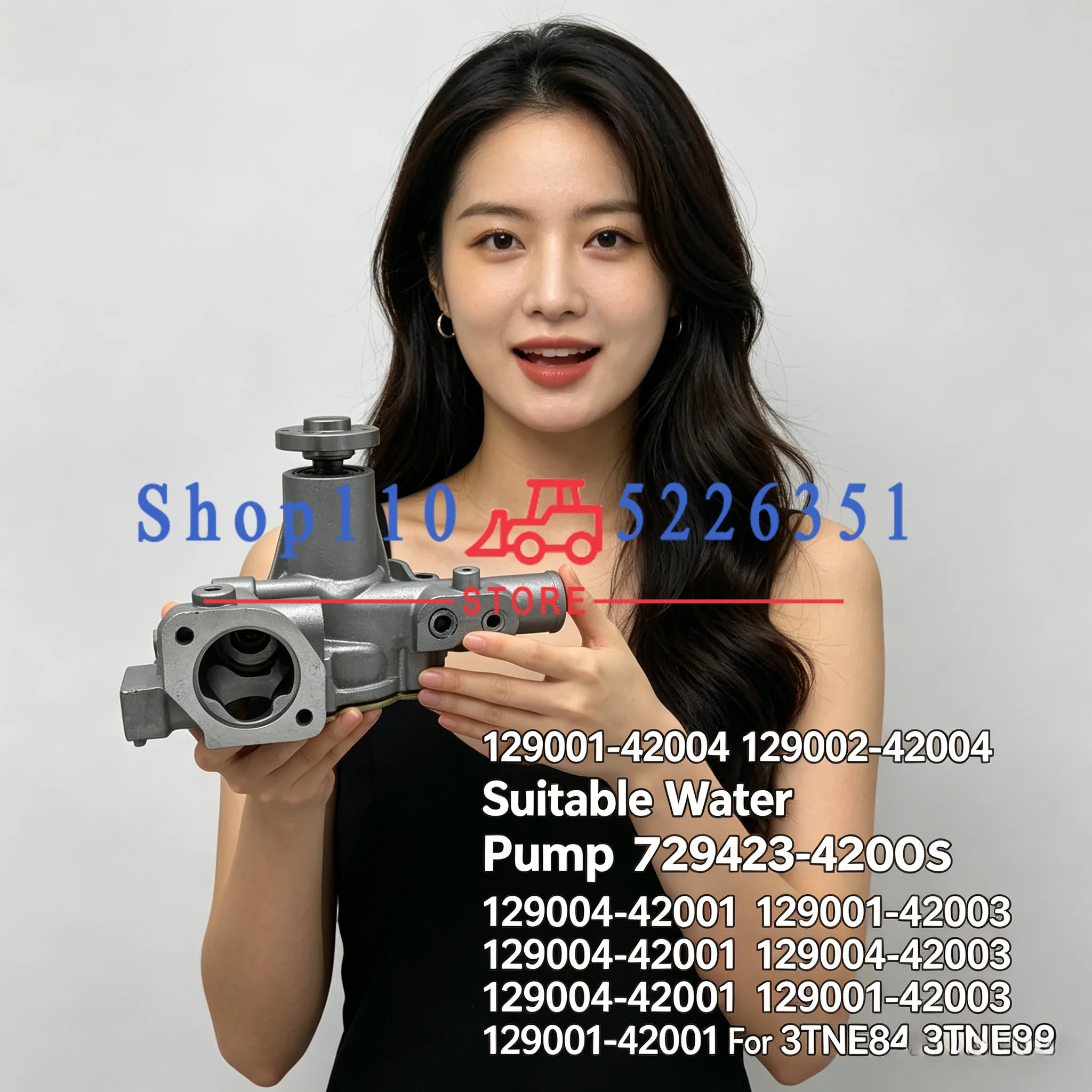

129001-42004 129002-42004 Suitable Water Pump 729423-42003 129004-42001 129001-42003 129001-42001 For 3TNE84 3TNE88