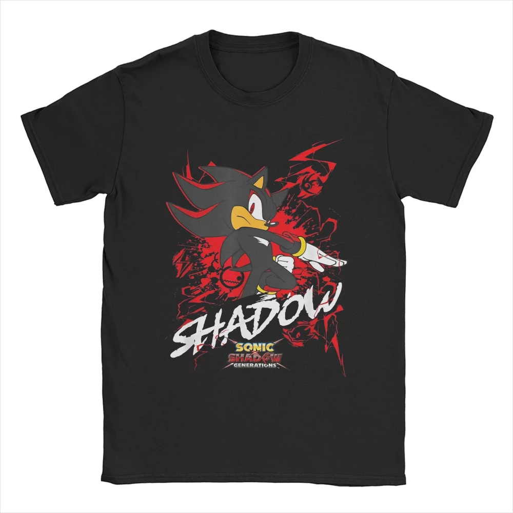 2025 Men's T-Shirt Hedgehog Shadow Speedster Energy Pure Cotton Tees Short Sleeve Game Anime Women T Shirts Round Neck Tops Gift