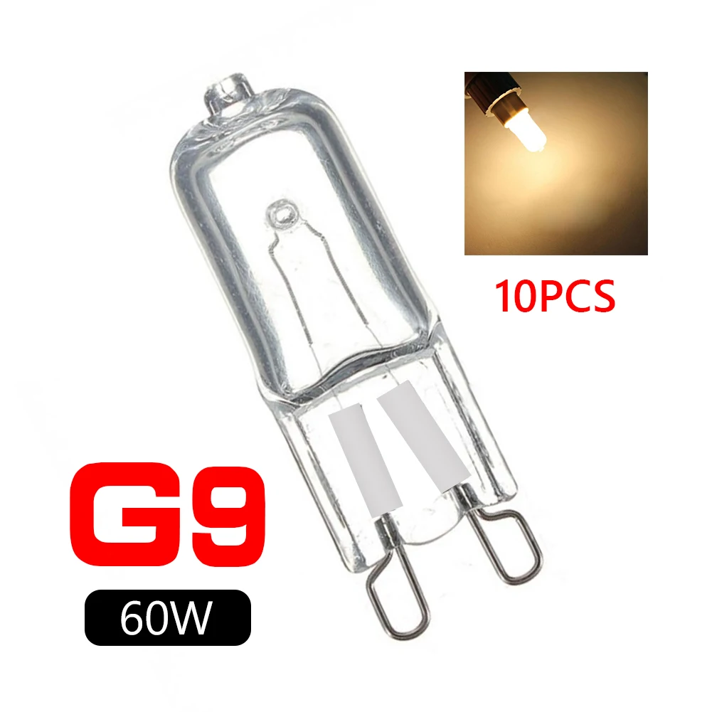 10pcs G9 Eco Halogen light bulbs G9 220V 20W / 25W / 40W / 60W Capsule LED Lamp Bulbs Inserted Beads Crystal Lamp Halogen Bulb