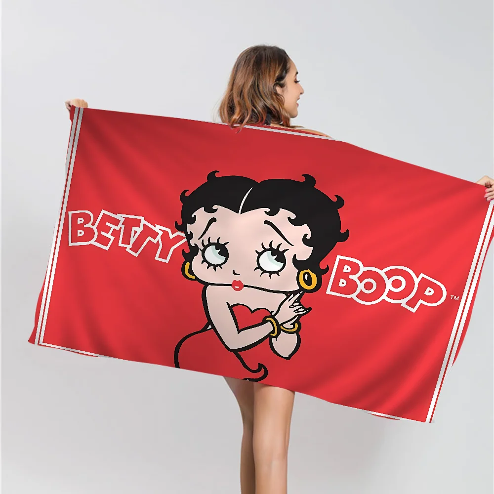 B-Bettys Boops Anime Microfiber Printed Beach Towel Mountain Climbing Yoga Beach Swimming Running Absorbent Soft Towel