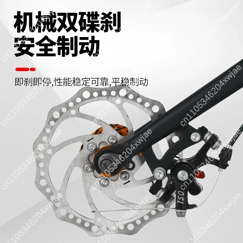 20 Inch Folding Bike Disc Brake Portable Commuter Bicycle with Speed Gears for Adults Compact Storage