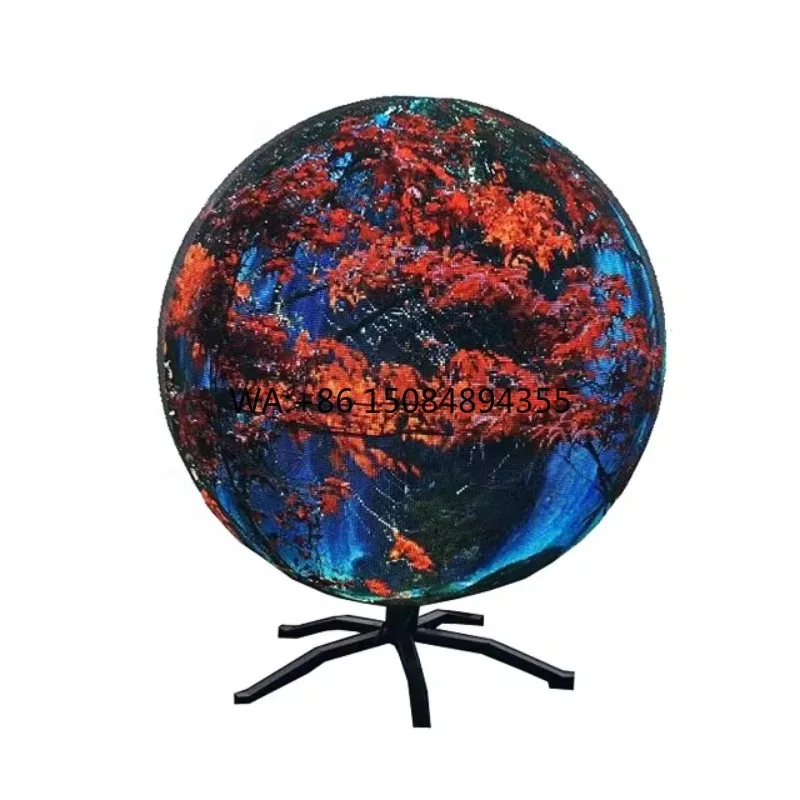 1m Diameter P2.5/P4/P5 SMD1515 360 Degree Sphere LED Video Advertising Display 3D Sphere Earth Shape Creative Led Ball Screen