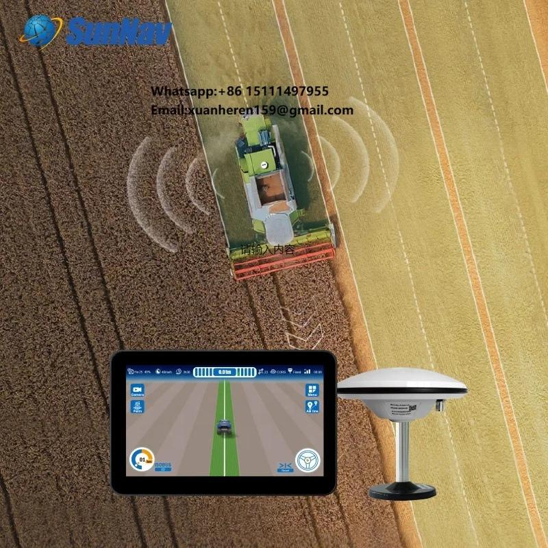 Tractor GPS Navigation Guidance System SunNav AG100 PRO High Precision Agriculture Tractor GPS Guidance System Support PPP