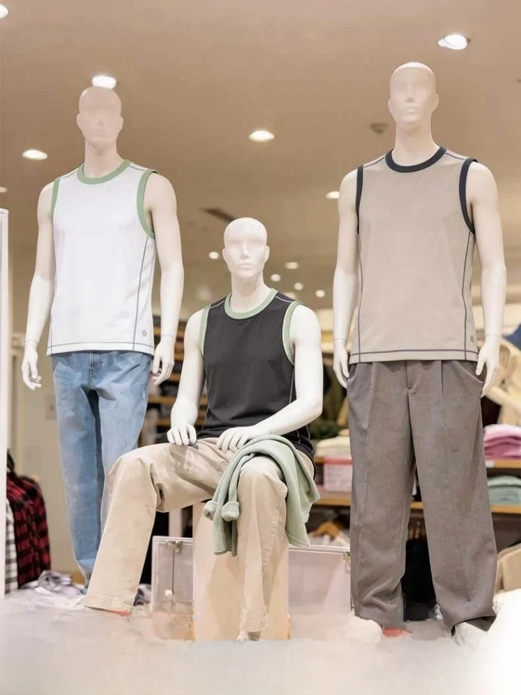 

Men's Casual Sleeveless Vest Quick Dry Breathable Outdoor Sports Life Versatile Dry Fit Antibacterial Polyester Tank Top